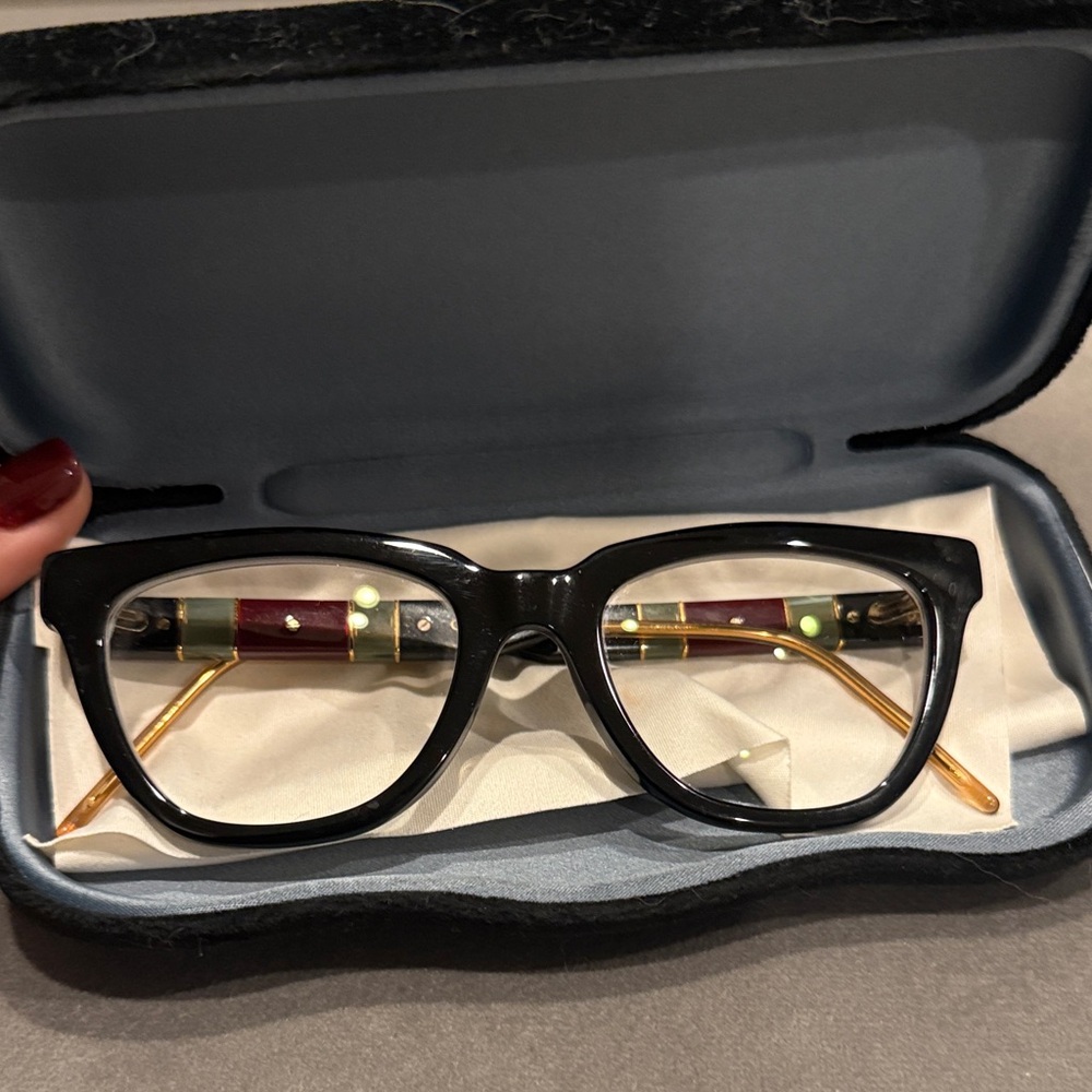 Gucci  Black and Gold Women's Glasses - Picture 2 of 7